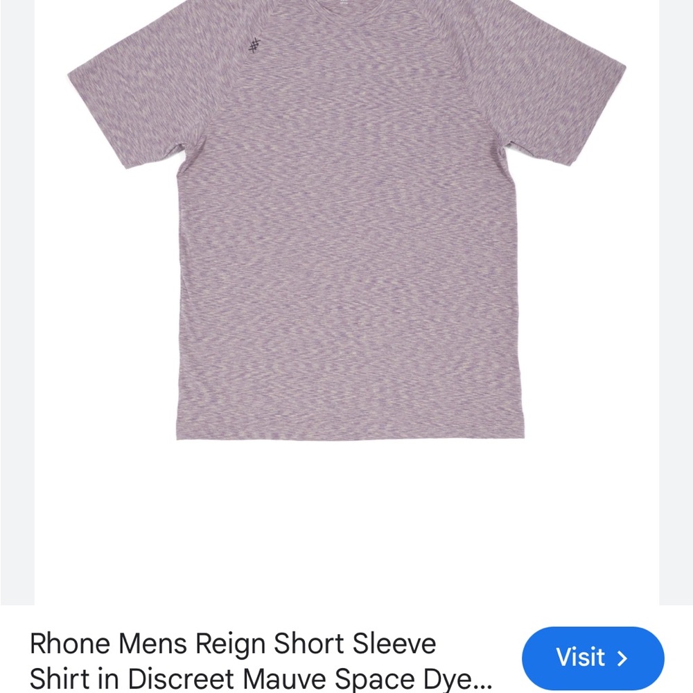 RHONE Men's Short Sleeve Tee Mauve Men’s L retails for $68